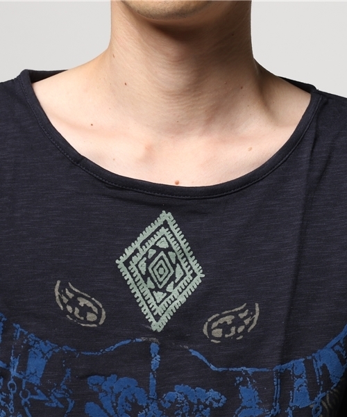 チャイハネ（チャイハネ）の「【チャイハネ】バッファローメンズＴシャツ（Tシャツ/カットソー・メンズ・ホワイト/パープル/ネイビー・FREE）」の6枚目の写真