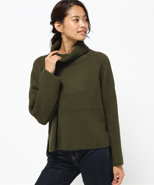 WEGO（ウィゴー）の「WEGO/ルーズネックショートニット（ニット/セーター・レディース・ピンク/カーキ/オフホワイト/ブルー/杢グレー・FREE）」の15枚目の写真