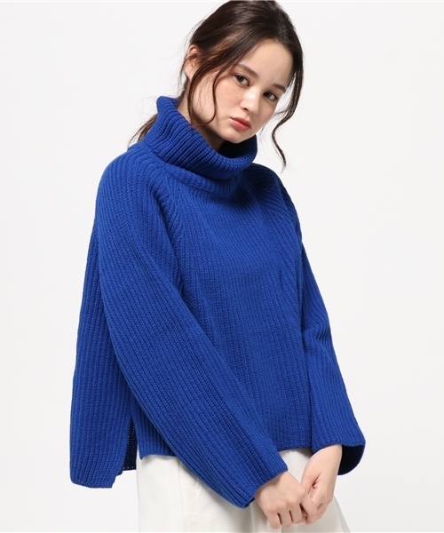 WEGO（ウィゴー）の「WEGO/ルーズネックショートニット（ニット/セーター・レディース・ピンク/カーキ/オフホワイト/ブルー/杢グレー・FREE）」の19枚目の写真