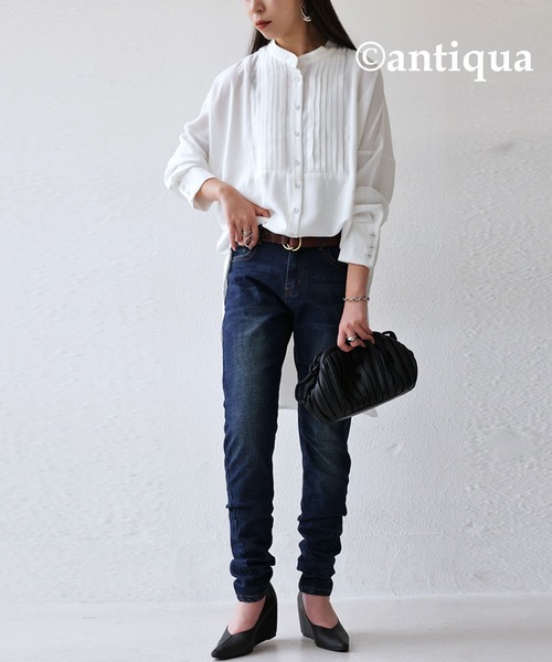 antiqua(アンティカ)の「メッシュ本革ベルト(ベルト・レディース・ブラウン/キャメル/ブラック・FREE)」の9枚目の写真