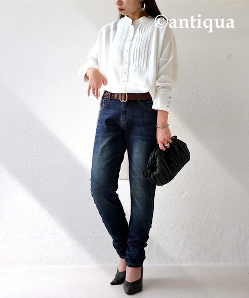 antiqua(アンティカ)の「メッシュ本革ベルト(ベルト・レディース・ブラウン/キャメル/ブラック・FREE)」の10枚目の写真