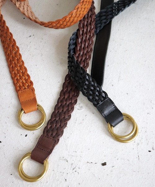 antiqua(アンティカ)の「メッシュ本革ベルト(ベルト・レディース・ブラウン/キャメル/ブラック・FREE)」の12枚目の写真