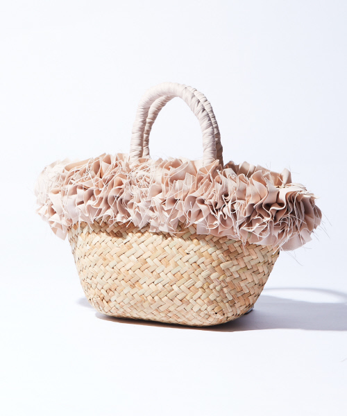 Rouge vif（ルージュヴィフ）の「Cashellie ﾌﾘﾙﾄｰﾄ(S)（かごバッグ・レディース・ブラック/ベージュ/ネイビー・FREE）」の3枚目の写真