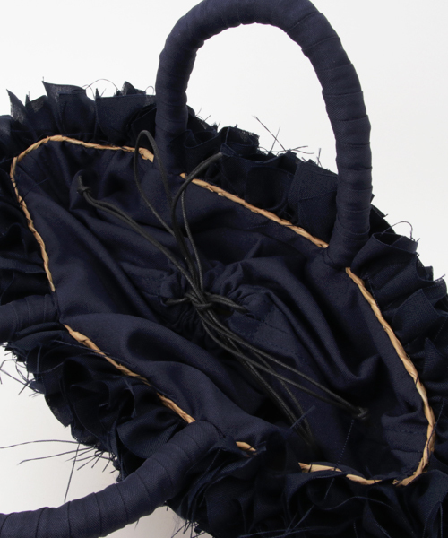 Rouge vif（ルージュヴィフ）の「Cashellie ﾌﾘﾙﾄｰﾄ(S)（かごバッグ・レディース・ブラック/ベージュ/ネイビー・FREE）」の9枚目の写真