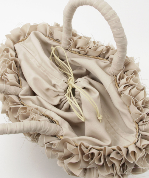 Rouge vif（ルージュヴィフ）の「Cashellie ﾌﾘﾙﾄｰﾄ(S)（かごバッグ・レディース・ブラック/ベージュ/ネイビー・FREE）」の10枚目の写真