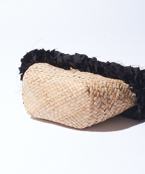 Rouge vif（ルージュヴィフ）の「Cashellie ﾌﾘﾙﾄｰﾄ(S)（かごバッグ・レディース・ブラック/ベージュ/ネイビー・FREE）」の6枚目の写真