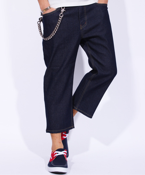 ８(eight)（エイト）の「デニム クロップドパンツ ７分丈 ショートパンツ （デニムパンツ・メンズ・インディゴブルー/ブラック/ブルー/ワンウォッシュ/グレー・MEDIUM/X-LARGE/LARGE）」の5枚目の写真