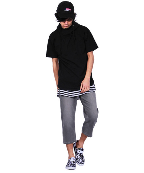 ８(eight)（エイト）の「デニム クロップドパンツ ７分丈 ショートパンツ （デニムパンツ・メンズ・インディゴブルー/ブラック/ブルー/ワンウォッシュ/グレー・MEDIUM/X-LARGE/LARGE）」の7枚目の写真