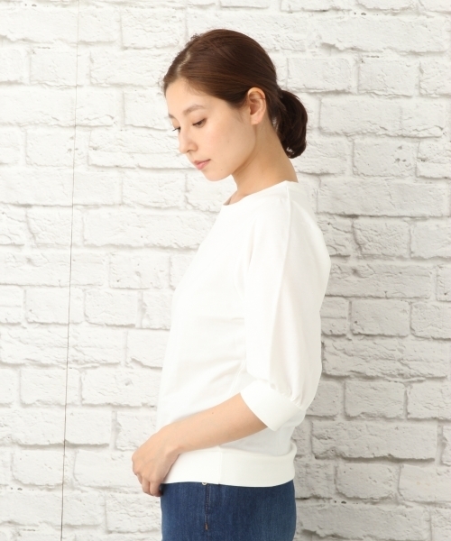 LEPSIM(レプシィム)の「ソデバルーンTEE 762165(Tシャツ/カットソー・レディース・オフホワイト/ブラック/イエロー/レッド・MEDIUM/LARGE)」の18枚目の写真