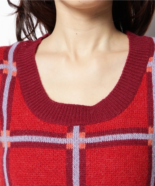 Language(ランゲージ)の「オリジナルモンドリアンワンピ(ワンピース・レディース・アイボリー/ネイビー/レッド・38)」の10枚目の写真