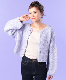 Omekashi | スラブヤーンハンドニットカーデ(ニット/セーター)