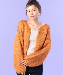 Omekashi | スラブヤーンハンドニットカーデ(ニット/セーター)
