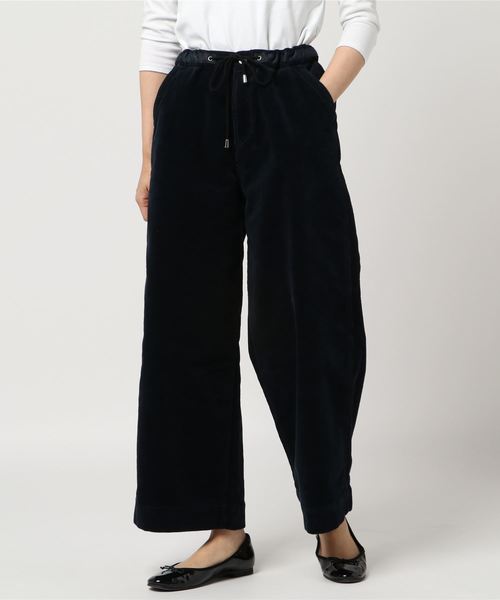 Moname(モナーム)の「Moname イージー ワイド コーデゥロイパンツ EASY WIDE PANTS(イージーパンツ)/41173122(パンツ)」|ネイビー