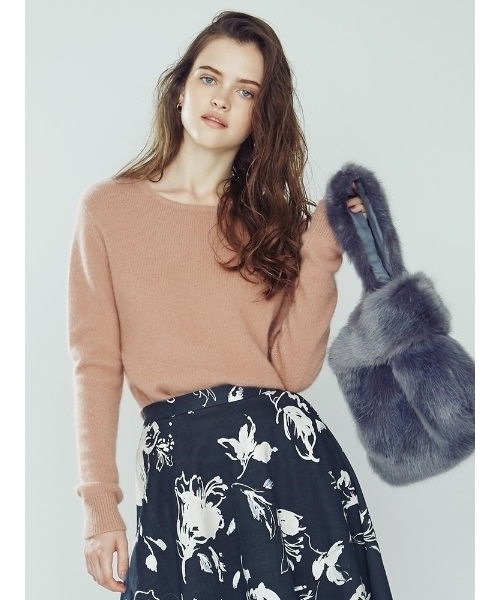 LAGUNAMOON（ラグナムーン）の「ラクーンmix Simpleニットプルオーバー（ニット/セーター・レディース・ピンク/ネイビー/ライトグレー・FREE）」の11枚目の写真