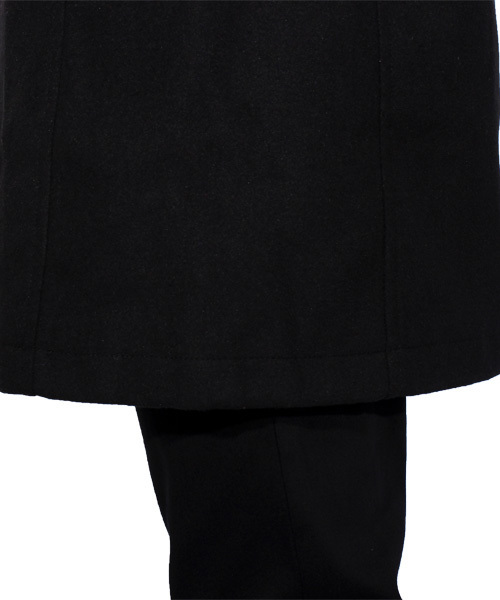 ８(eight)（エイト）の「ロング ピーコート ウール メルトン（ピーコート・メンズ・チャコールグレー/ブラック/ネイビー/グレー/キャメル・LARGE/MEDIUM/X-LARGE）」の20枚目の写真