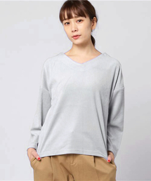 earth music&ecology | ・Vネック抜け衿プルオーバー(Tシャツ/カットソー)