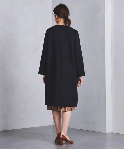 UNITED ARROWS（ユナイテッドアローズ）の「UBCS ビーバーノーカラー ベルスリーブ コート② ◆（その他アウター・レディース・ブラック/ライトグレー・36/40/38）」の4枚目の写真