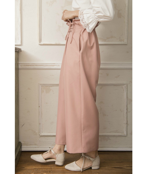 OLIVE des OLIVE（オリーブデオリーブ）の「レースアップ ワイドパンツ（その他パンツ・レディース・ネイビー/ピンク/ミント・FREE）」の11枚目の写真