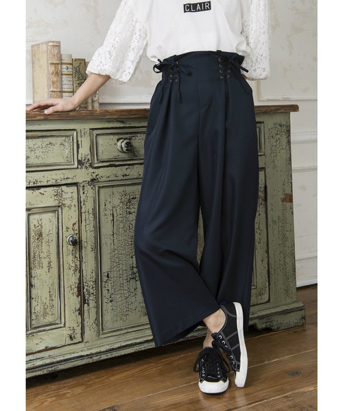 OLIVE des OLIVE（オリーブデオリーブ）の「レースアップ ワイドパンツ（その他パンツ・レディース・ネイビー/ピンク/ミント・FREE）」の13枚目の写真