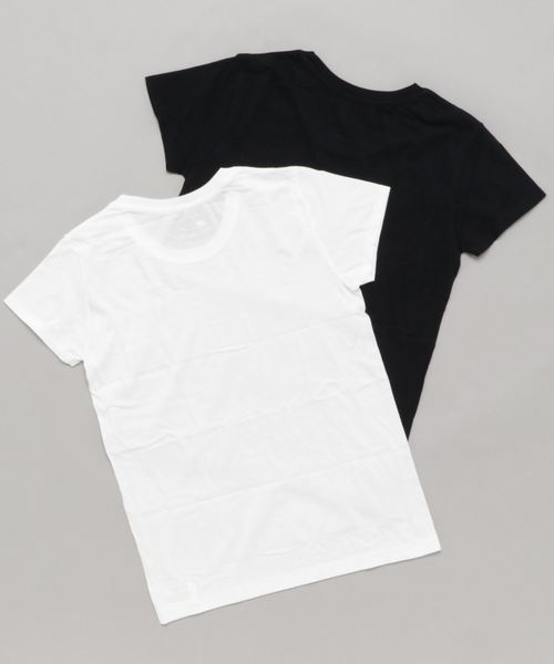 LOWRYS FARM（ローリーズファーム）の「Ｈａｎｅｓ／２ＰＴＥＥ／Ｈｅｒ　785328 （Tシャツ/カットソー・レディース・ホワイト×ブラック・MEDIUM）」の2枚目の写真