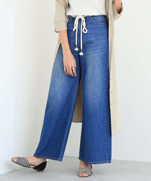 FREE'S MART | ロープベルトハイウェストデニムワイドパンツ(デニムパンツ)