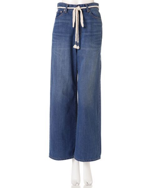 FREE'S MART(フリーズマート)の「ロープベルトハイウェストデニムワイドパンツ(デニムパンツ・レディース・ブルー系その他/ダークネイビー・MEDIUM/SMALL)」の8枚目の写真