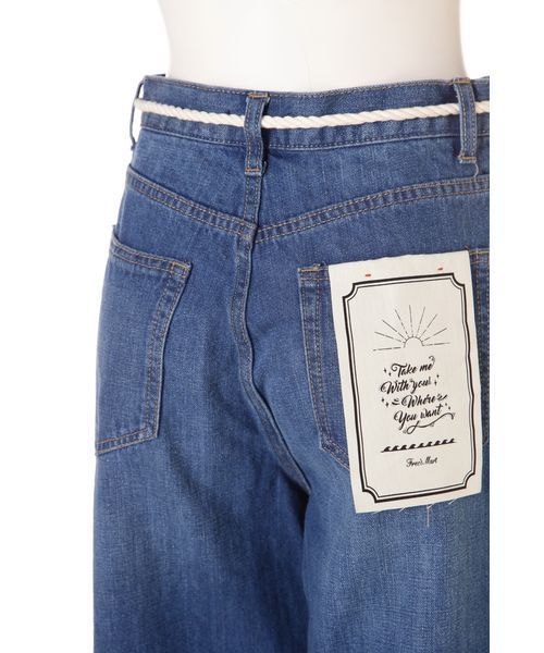 FREE'S MART(フリーズマート)の「ロープベルトハイウェストデニムワイドパンツ(デニムパンツ・レディース・ブルー系その他/ダークネイビー・MEDIUM/SMALL)」の14枚目の写真