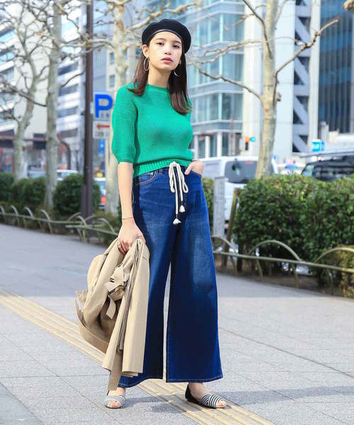 FREE'S MART(フリーズマート)の「ロープベルトハイウェストデニムワイドパンツ(デニムパンツ・レディース・ブルー系その他/ダークネイビー・MEDIUM/SMALL)」の20枚目の写真