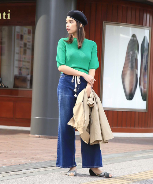 FREE'S MART(フリーズマート)の「ロープベルトハイウェストデニムワイドパンツ(デニムパンツ・レディース・ブルー系その他/ダークネイビー・MEDIUM/SMALL)」の21枚目の写真