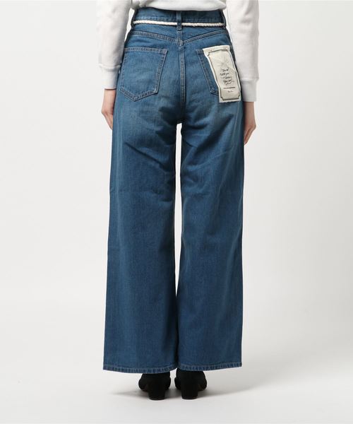 FREE'S MART(フリーズマート)の「ロープベルトハイウェストデニムワイドパンツ(デニムパンツ・レディース・ブルー系その他/ダークネイビー・MEDIUM/SMALL)」の4枚目の写真