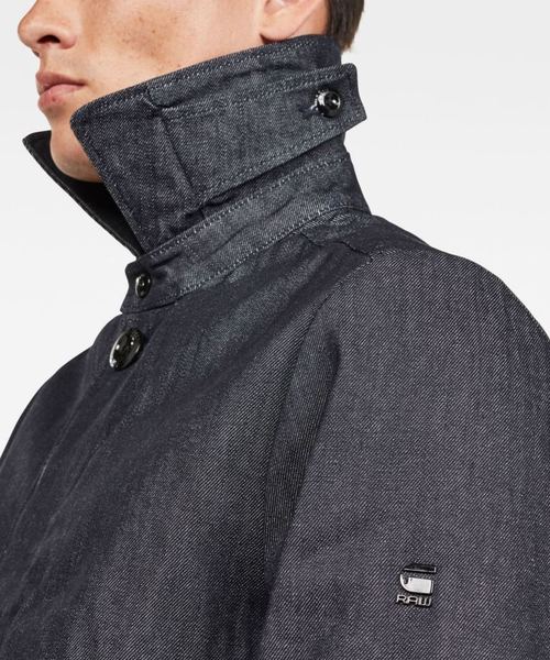 G-STAR（ジースター）の「Deline Mac Trench（トレンチコート・メンズ・ダークインディゴブルー・SMALL/MEDIUM/LARGE/X-SMALL）」の7枚目の写真