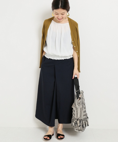 IENA（イエナ）の「シャーリングノースリブラウス◆（シャツ/ブラウス・レディース・ホワイト/ブラック系その他/ブラック・FREE）」の8枚目の写真