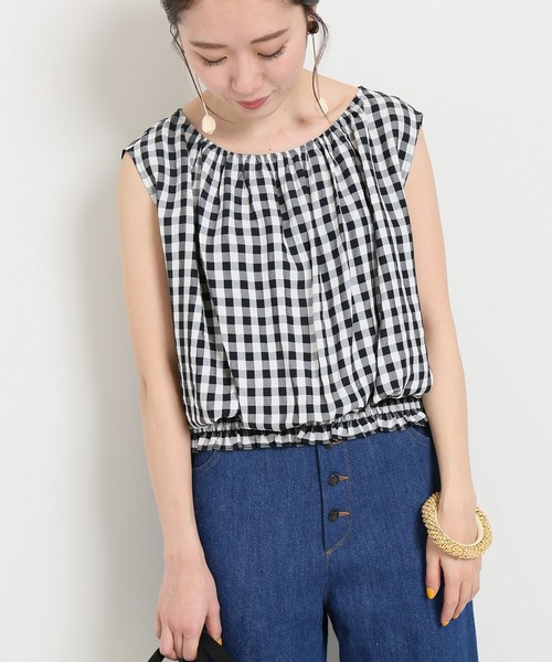 IENA（イエナ）の「シャーリングノースリブラウス◆（シャツ/ブラウス・レディース・ホワイト/ブラック系その他/ブラック・FREE）」の21枚目の写真