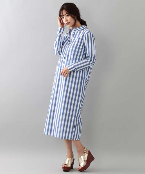 Guild Prime ギルドプライム の Stateside Womens オックスフォードシャツワンピース シャツワンピース Wear