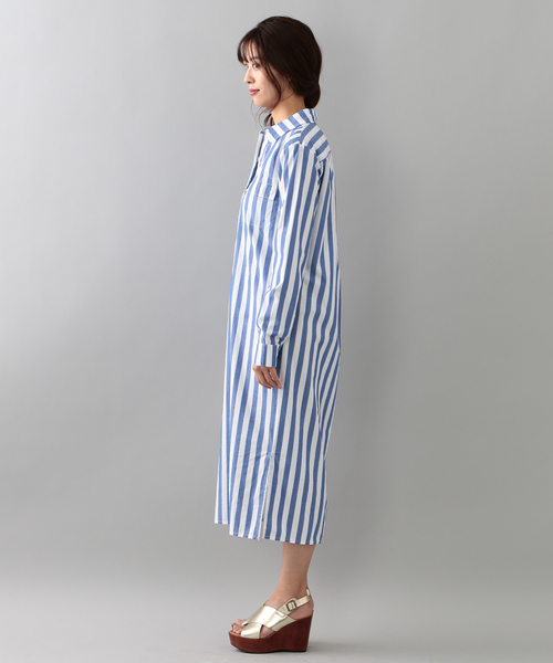 誠実 オックスフォードシャツワンピース Stateside Womens シャツワンピース