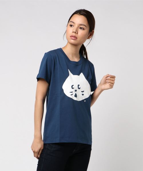 にゃー（ニャー）の「カラーにゃー T（Tシャツ/カットソー・レディース・ブラック/ネイビー/レッド・02/03）」の3枚目の写真