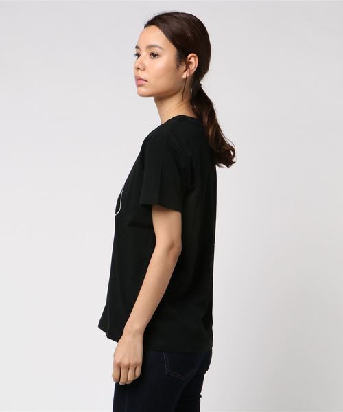 にゃー（ニャー）の「カラーにゃー T（Tシャツ/カットソー・レディース・ブラック/ネイビー/レッド・02/03）」の5枚目の写真