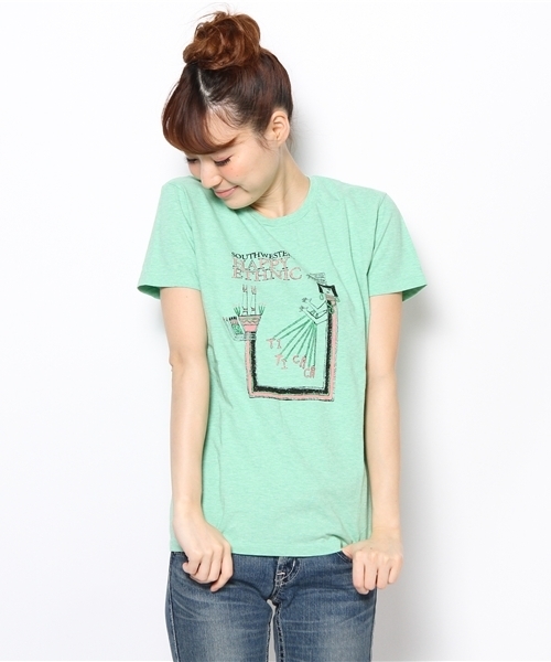 チチカカ(チチカカ)の「イェイプリントTシャツ(Tシャツ/カットソー・レディース・ブラック/オートミール/グリーン・MEDIUM/LARGE)」の3枚目の写真