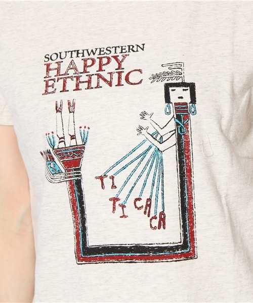 チチカカ(チチカカ)の「イェイプリントTシャツ(Tシャツ/カットソー・レディース・ブラック/オートミール/グリーン・MEDIUM/LARGE)」の10枚目の写真