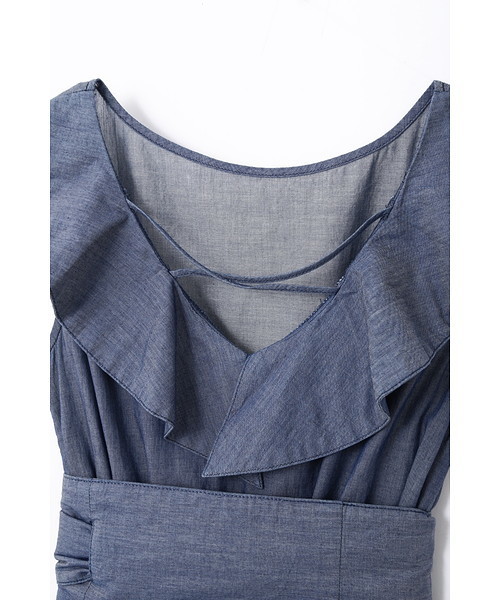 JILL STUART（ジルスチュアート）の「◆エフィーダンガリーロングワンピース（ワンピース・レディース・ブルー・2/0/4）」の9枚目の写真