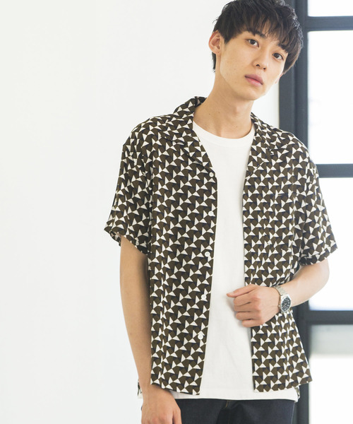 WEGO（ウィゴー）の「WEGO/総柄開襟シャツ（シャツ/ブラウス・メンズ・その他1/その他2/その他3/その他4/その他5/その他6/その他7/その他8/その他11/その他9/その他10/その他12・MEDIUM/LARGE）」の3枚目の写真