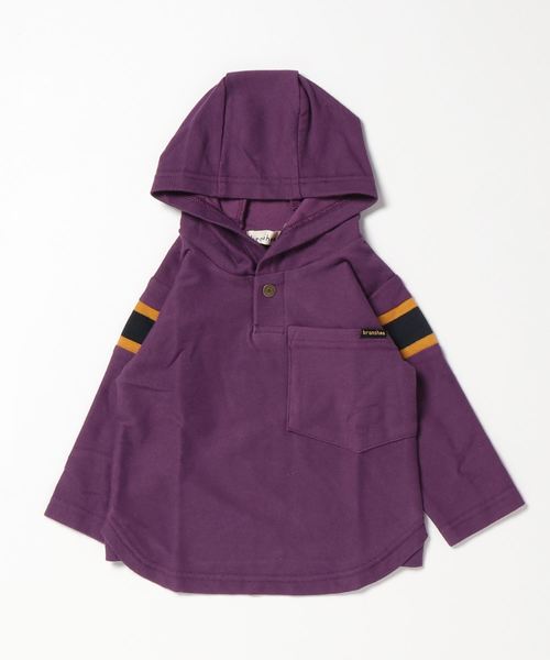branshes（ブランシェス）の「袖ラインフード付き長袖Tシャツ（Tシャツ/カットソー）」 WEAR
