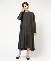 mizuiroind | スタンドカラーフレアーワンピース(ワンピース)