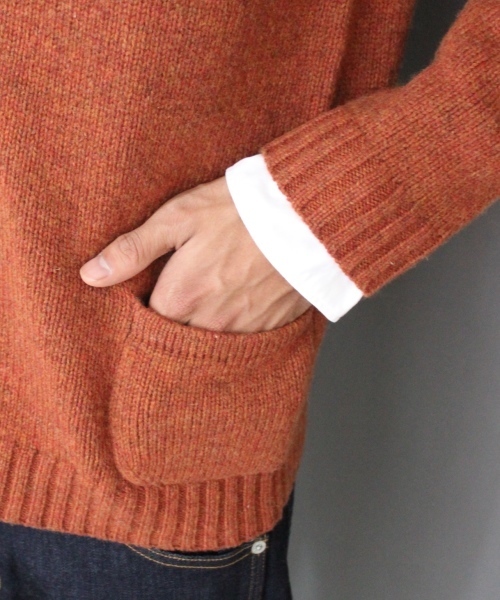 JOURNAL STANDARD(ジャーナルスタンダード)の「★★ラムウールショールカーディガン#(カーディガン/ボレロ・メンズ・チャコールグレー/ウッド/ブルー/ターコイズブルー/ネイビー/オレンジ・MEDIUM/LARGE)」の12枚目の写真