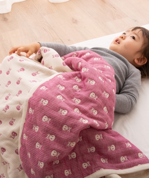 【スカル柄】6重織ガーゼ ベビーケット（その他ベビー用品）｜EMOOR（エムール）