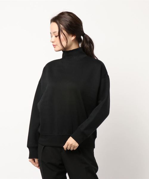 AMERICAN HOLIC（アメリカンホリック）の「・ハイネックビッグ裏毛裏起毛プルオーバー（Tシャツ/カットソー・レディース・ブラック/グリーン/アイボリー/チャコールグレー/イエロー/モカ・M/L）」の3枚目の写真