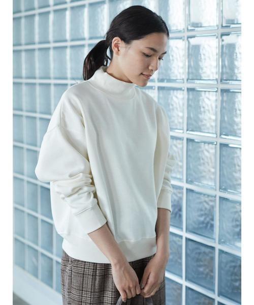 AMERICAN HOLIC（アメリカンホリック）の「・ハイネックビッグ裏毛裏起毛プルオーバー（Tシャツ/カットソー・レディース・ブラック/グリーン/アイボリー/チャコールグレー/イエロー/モカ・M/L）」の16枚目の写真