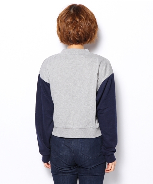 WEGO(ウィゴー)の「WEGO/ワッペン切替スウェット(スウェット・レディース・ホワイト/杢グレー/グリーン/レッド・FREE)」の7枚目の写真