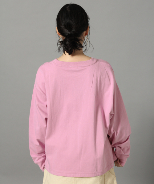 LOWRYS FARM（ローリーズファーム）の「ＵＳＡクルーＴシャツ　819784（Tシャツ/カットソー・レディース・ブラック/ベージュ/パープル/グレー/オフホワイト・FREE）」の11枚目の写真