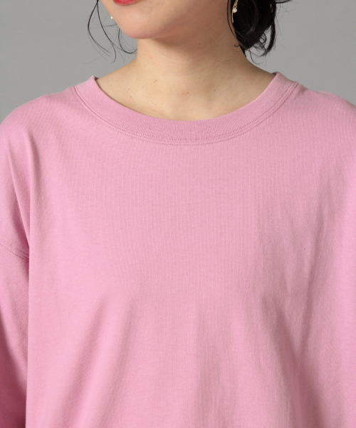 LOWRYS FARM（ローリーズファーム）の「ＵＳＡクルーＴシャツ　819784（Tシャツ/カットソー・レディース・ブラック/ベージュ/パープル/グレー/オフホワイト・FREE）」の12枚目の写真